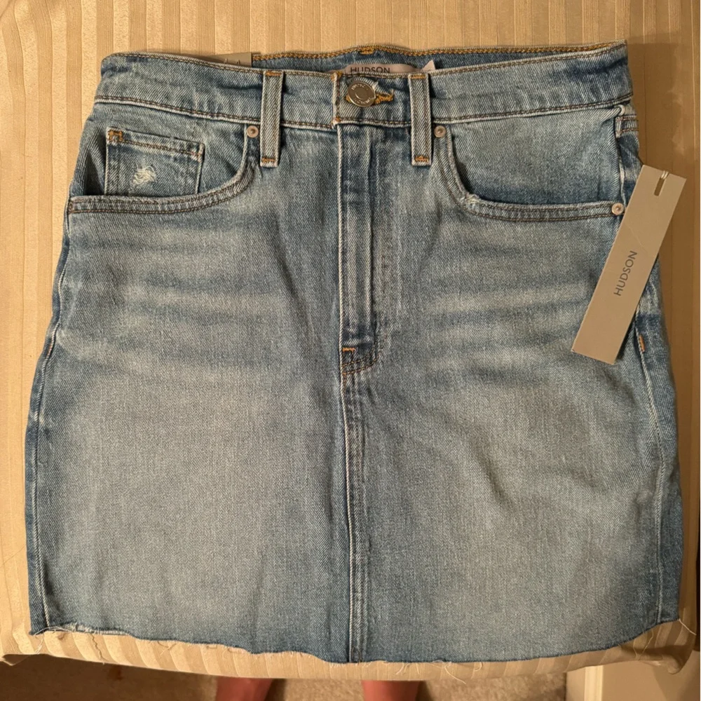 Hudson Jeans Light Blue Denim Mini Skirt